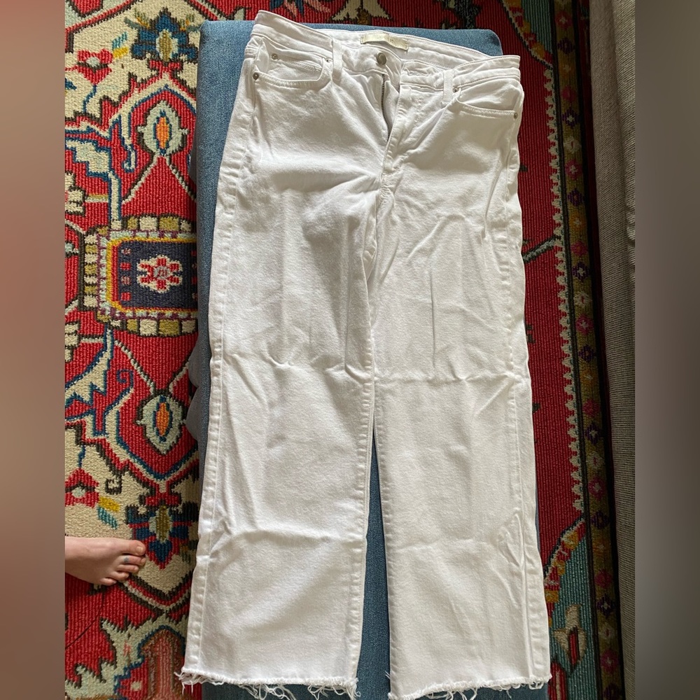 Joe jeans white leg cropped pant